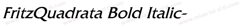 FritzQuadrata Bold Italic字体转换